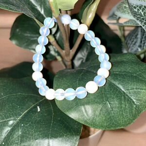 6mm  BEAUTIFUL OPALITE BEADED HEALING BRACELET